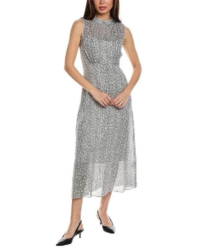 Theory Silk Midi Dress Trendy Floral Wrap Midi Dress