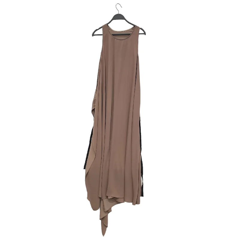 MM6 Martin Margiela/Belted Sleeveless Maxi Dress/44/BEG Elegant Maxi Dress with Drapes MM6 Martin Margiela/Belted Sleeveless Maxi Dress/44/BEG Elegant Maxi Dress with Drapes