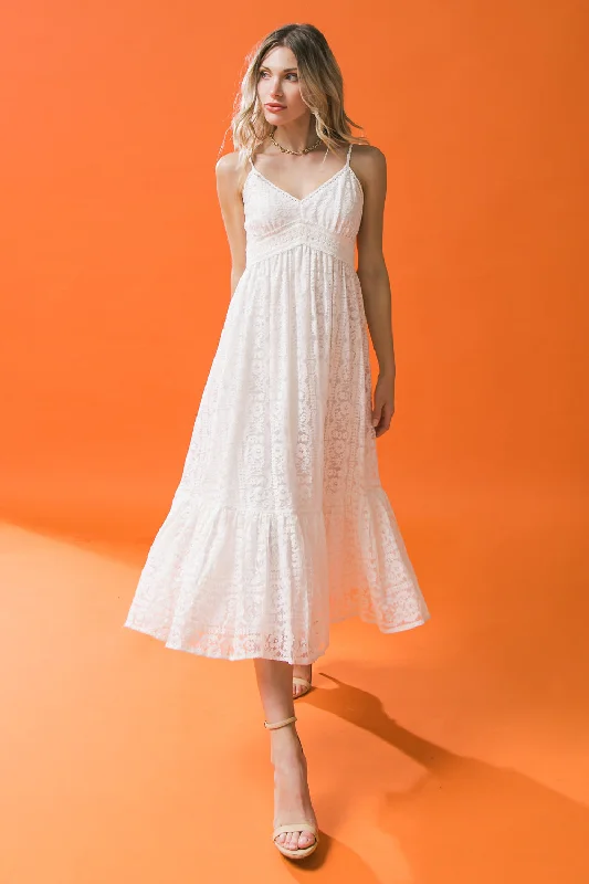 I BET YOU THINK LACE MIDI DRESS Cozy Knit Midi Dress