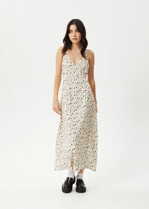 AFENDS Womens Rooney - Maxi Dress - Sesame Elegant Maxi Dress with Pockets