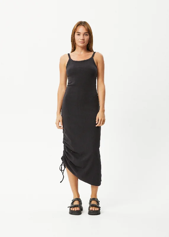 AFENDS Womens Muse - Maxi Dress - Black Fashionable Printed Maxi Dress