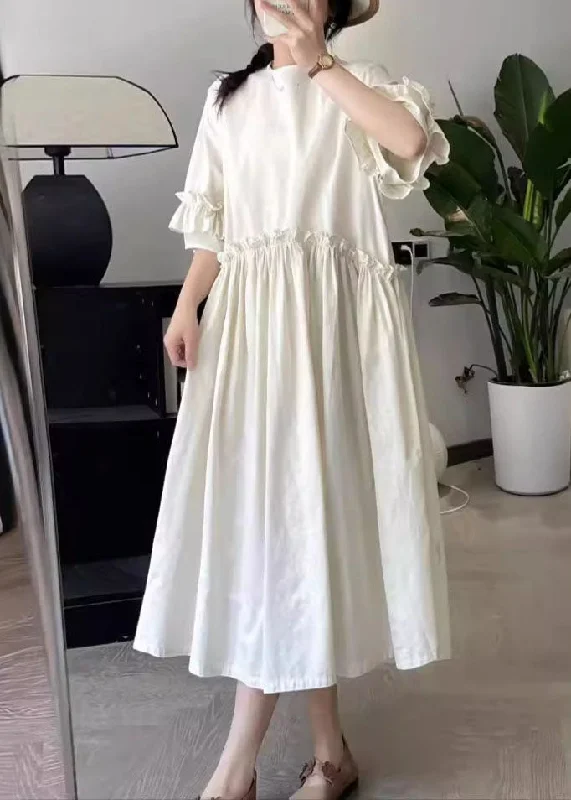 Beige Ruffled Patchwork Maxi Dress Short Sleeve BV032 Trendy Off-Shoulder Ruffle Maxi Dress Beige Ruffled Patchwork Maxi Dress Short Sleeve BV032 Trendy Off-Shoulder Ruffle Maxi Dress