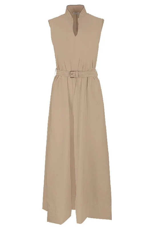 Monili Collar Maxi Dress Trendy Floral Print Maxi Dress