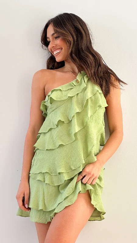 Cassidi Mini Dress - Sage Stylish Summer Mini Dress