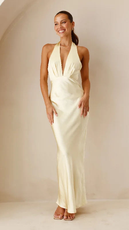 Chloe Maxi Dress - Yellow Comfortable Casual Maxi Dress