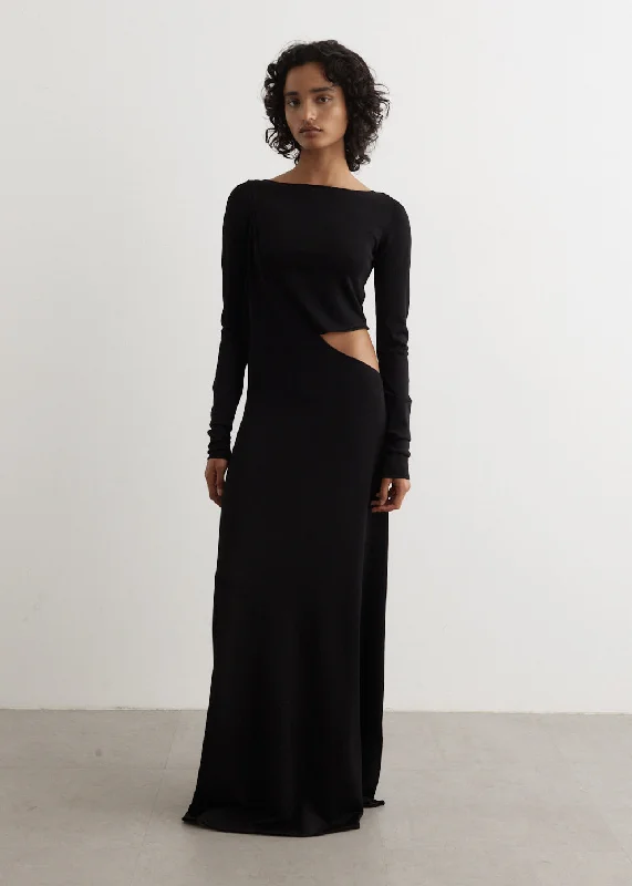 Drape Maxi Dress Fashionable Halter Neck Maxi Dress