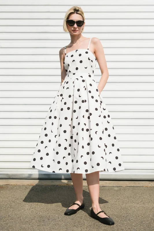 HARMONY HORIZON WOVEN MIDI DRESS Elegant Sleeveless Midi Dress