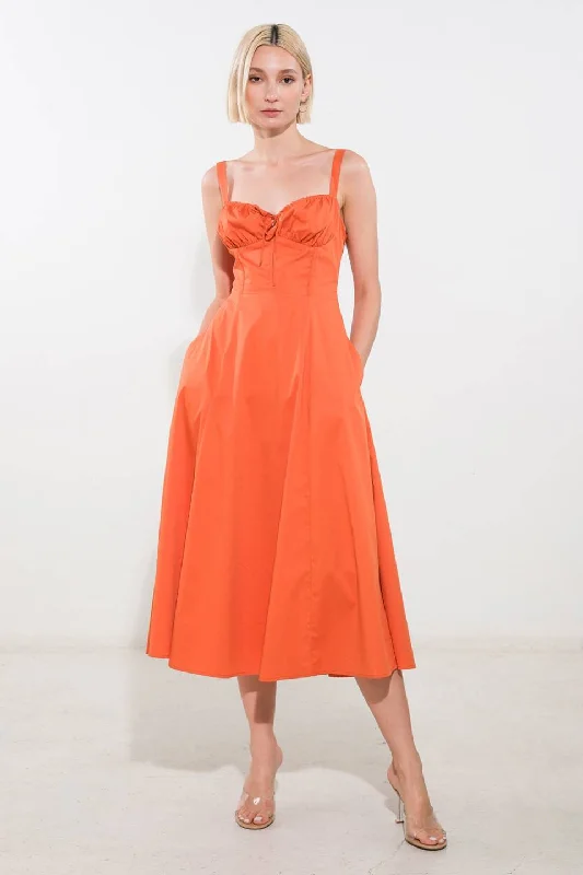 OCEANIC OPULENCE WOVEN MIDI DRESS Fashionable Shift Midi Dress