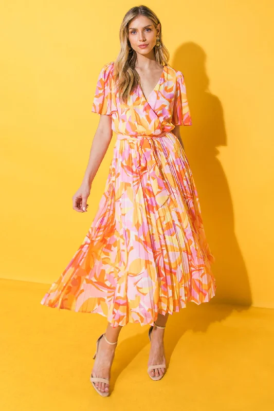 TOLD YOU SO GIRL WOVEN MIDI DRESS Comfortable Floral Print Midi Dress