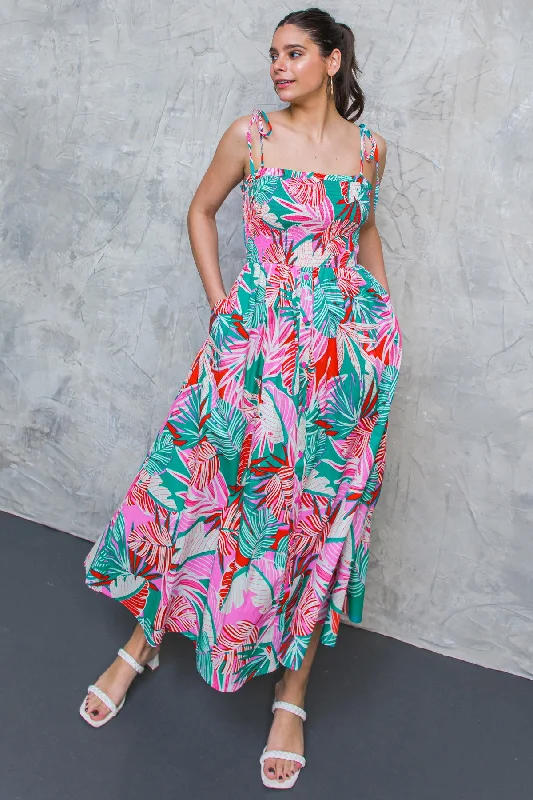 SWEETNESS AND SUNSHINE POPLIN MIDI DRESS Comfortable Knitwear Midi Dress