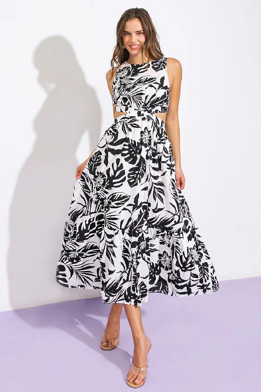 LIVE YOUR TRUTH WOVEN MIDI DRESS Trendy Smocked Waist Midi Dress