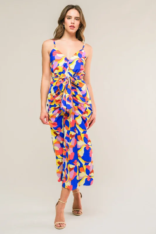 WHAT DREAMS ARE MADE WOVEN MIDI DRESS Cozy Knit Midi Dress