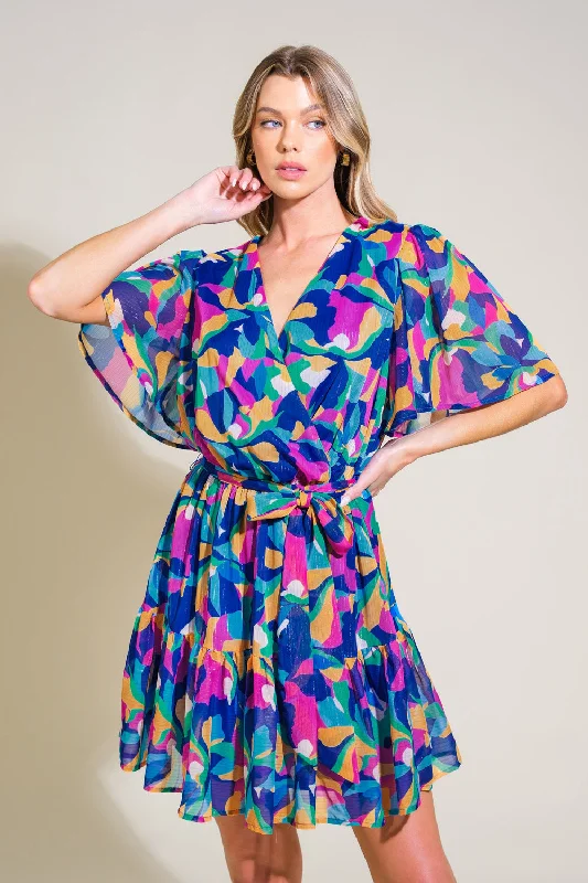THINK OF ME WOVEN MINI DRESS Elegant Silk Mini Dress