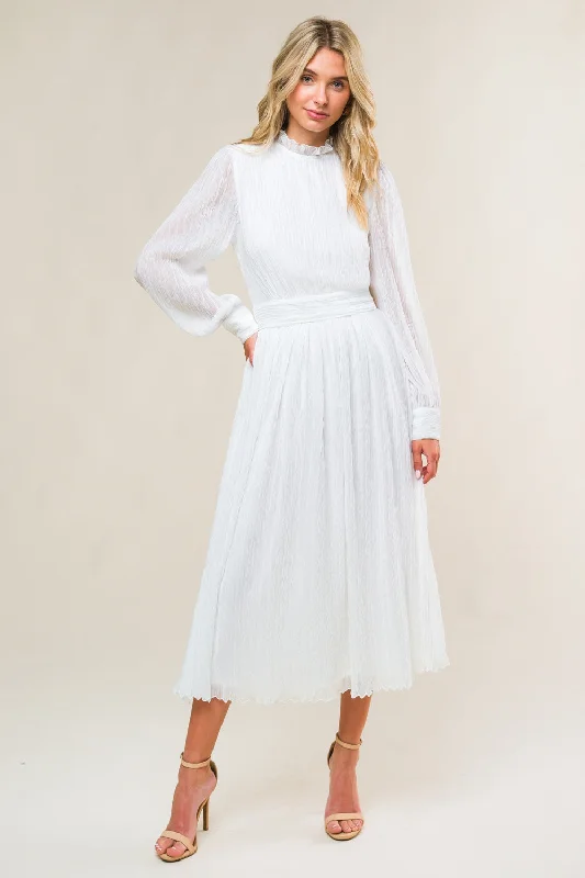 FOREVER WAITING WOVEN MIDI DRESS Fashionable A-Line Midi Dress