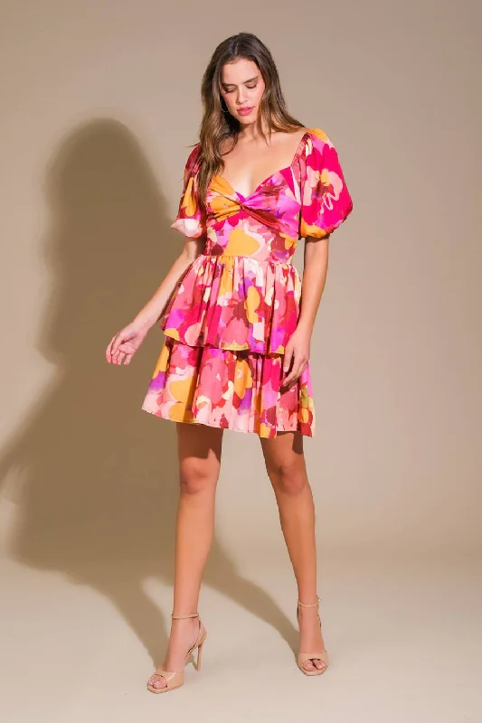 WHIMSICAL BEAUTY WOVEN MINI DRESS Cozy Ribbed Mini Dress