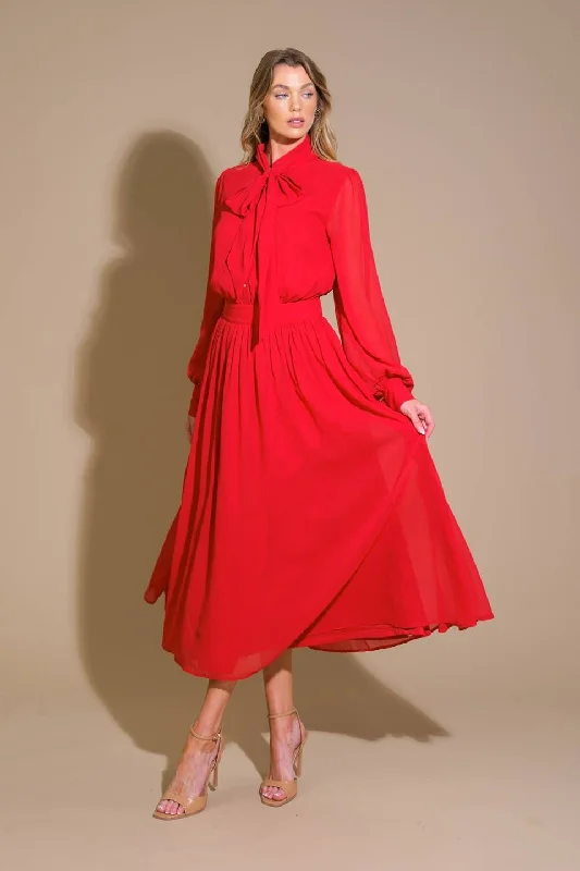 EXCEPTIONAL EXPRESSION WOVEN MIDI DRESS Stylish Button-Down Midi Dress