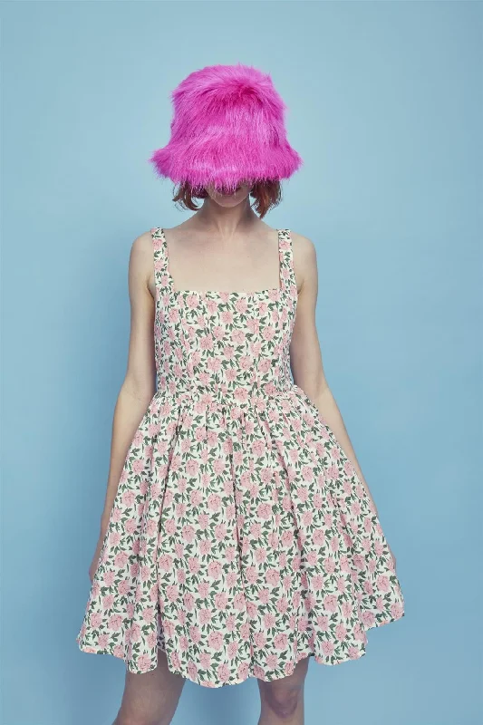 Jamie Corset Mini Dress -Pink/Green Trendy A-Line Mini Dress