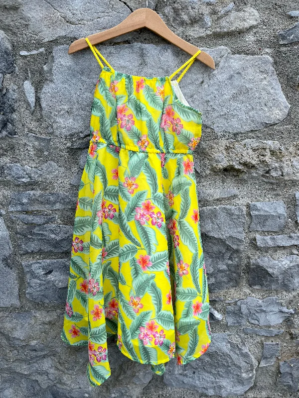 Jungle flowers maxi dress   3-4y (98-104cm) Elegant Lace-Up Maxi Dress