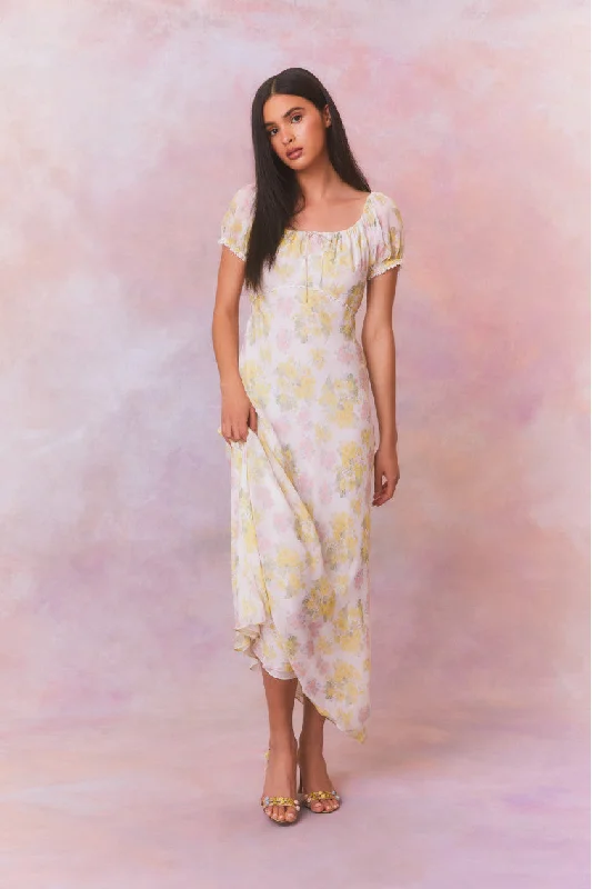 Kelila Cotton Voile Maxi Dress Fashionable Faux Wrap Maxi Dress