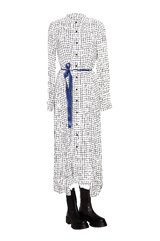 R261 MAXI DRESS WITH BUTTON LINE Stylish A-Line Maxi Dress