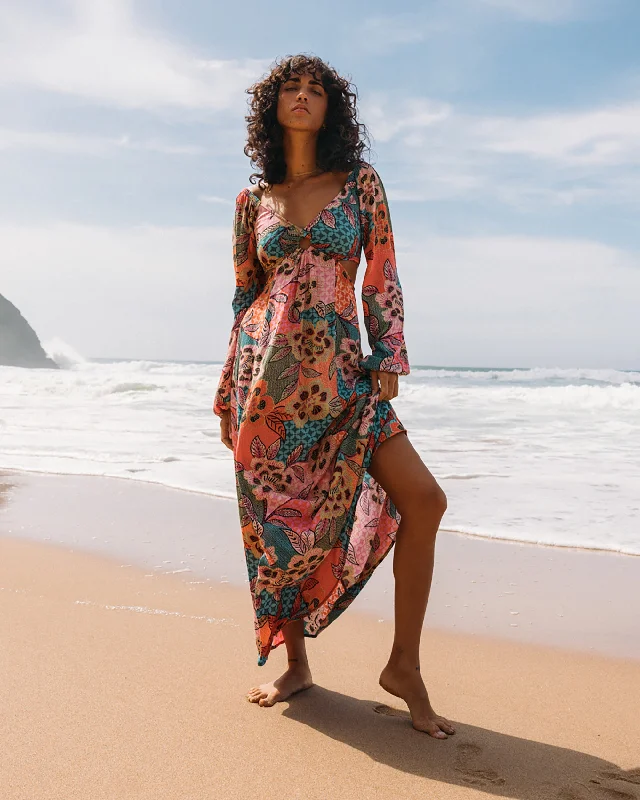 Last Call Maxi Dress - Emerald Bay Elegant Wraparound Maxi Dress
