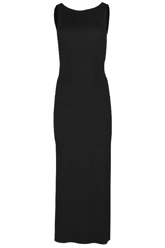 Boatneck Maxi Dress Stylish Empire Waist Maxi Dress