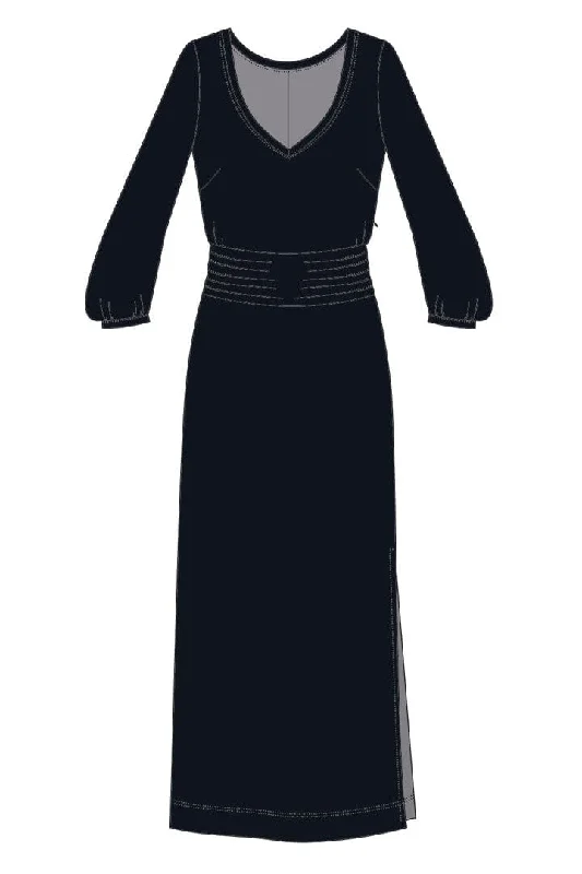 Maxi Dress Tivoli / Uni Blunotte Fashionable Open-Back Maxi Dress