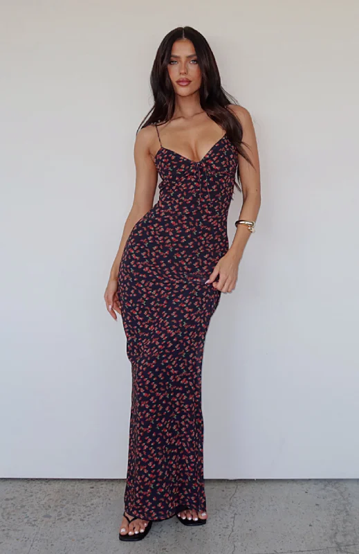 New Beginnings Maxi Dress Red Rose Fashionable Sheer Maxi Dress