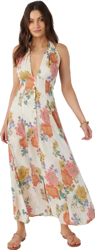 Jemma Woven Maxi Dress - Women's |-|Robe longue tissé Jemma - Femme Comfortable Ruffle Hem Maxi Dress