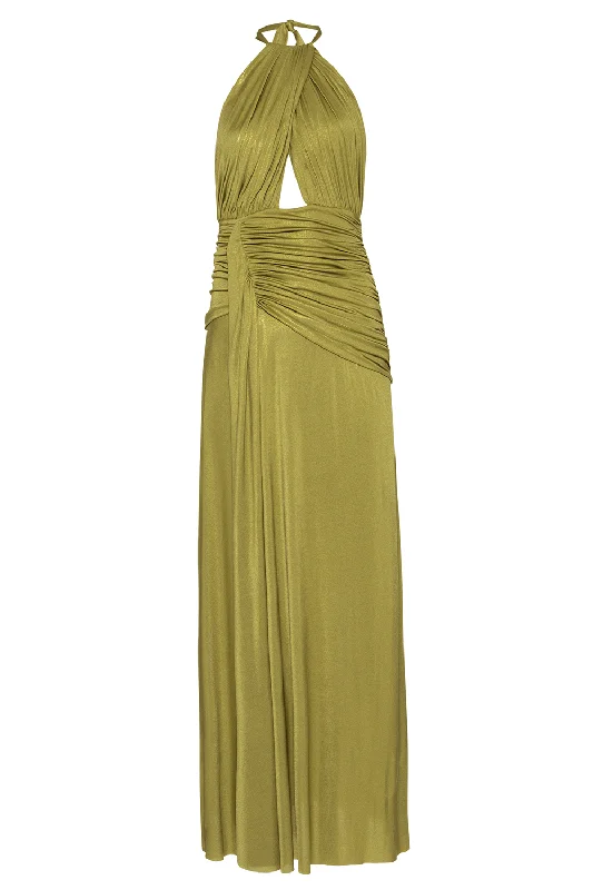 Halterneck Maxi Dress Stylish A-Line Maxi Dress