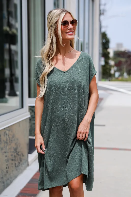FINAL SALE - Perfect Vacation Teal Linen Midi Dress Comfortable Wrap Midi Dress