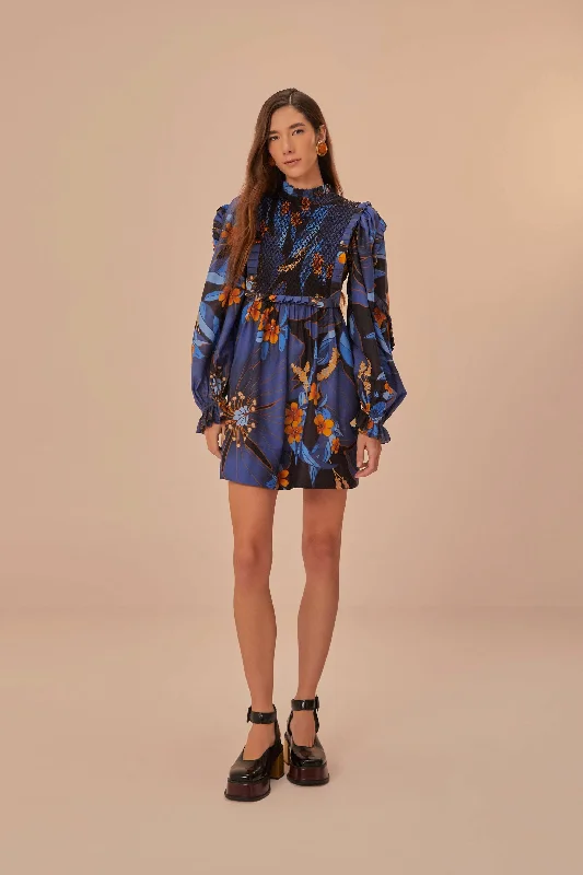 Black Pietra Floral Mini Dress Trendy Lace Mini Dress