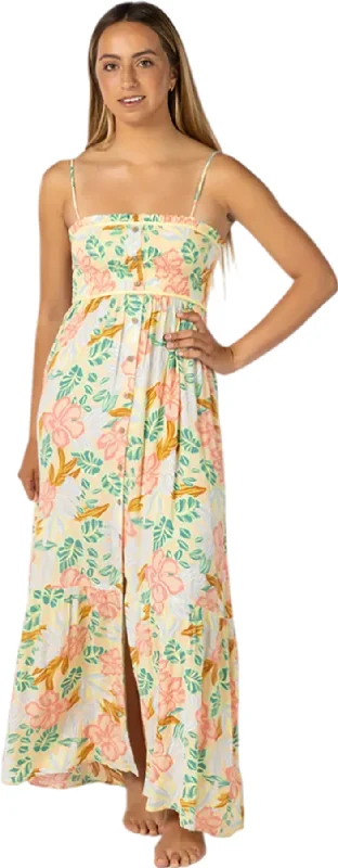 Follow The Sun Maxi Dress - Women's|-|Robe longue Follow The Sun - Femme Elegant Maxi Dress with Ruffles Follow The Sun Maxi Dress - Women's|-|Robe longue Follow The Sun - Femme Elegant Maxi Dress with Ruffles
