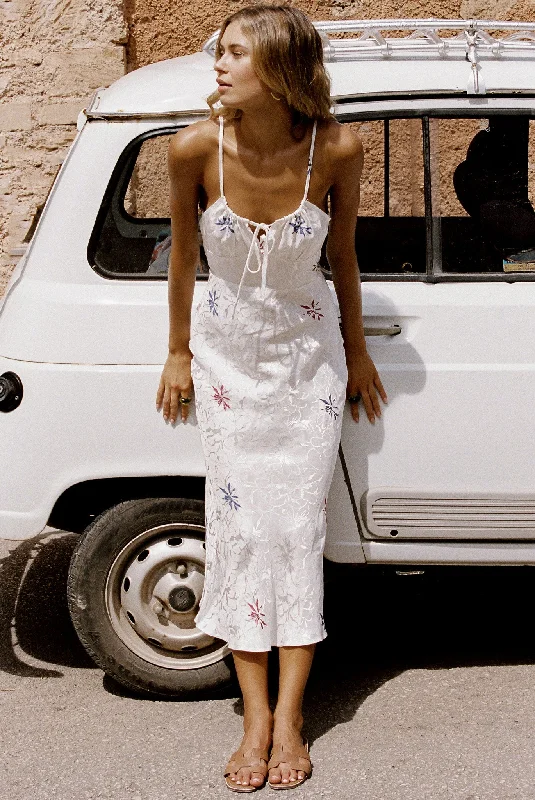 ROSA MIDI DRESS Stylish High-Waisted Midi Dress