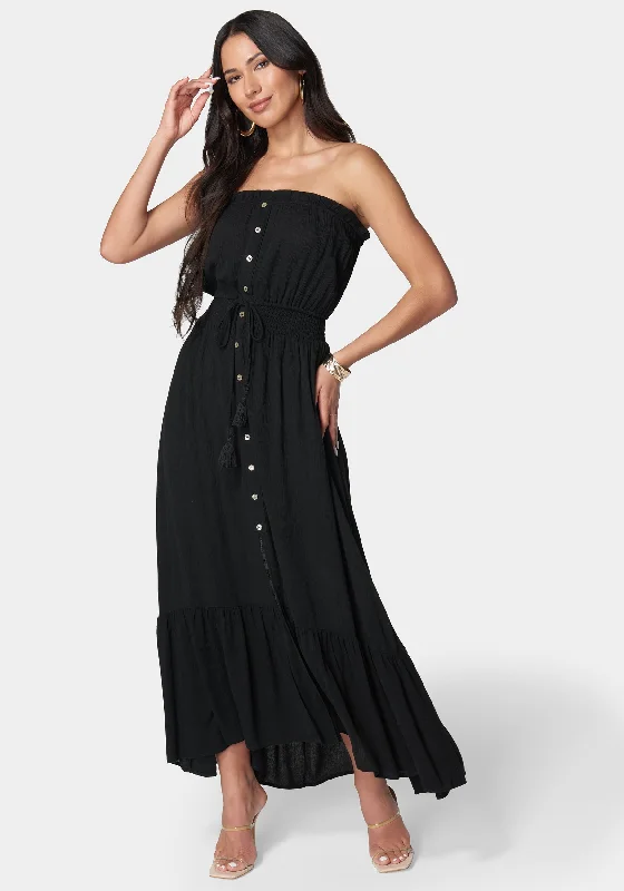 Strapless Maxi Dress Cozy Spaghetti Strap Maxi Dress