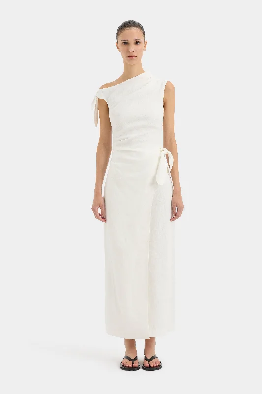 Tamara Tie Midi Dress Fashionable Chiffon Midi Dress