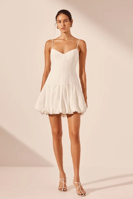 VENTO BUSTIER BUBBLE MINI DRESS - IVORY Fashionable Lace Mini Dress