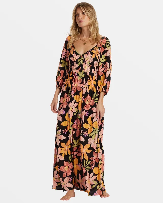 Wish Me Luck Maxi Dress - Kiss The Earth Elegant Maxi Dress with Lace