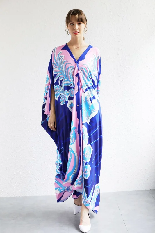 FashionSierra - Elegant Loose Design Fashion Casual Robes Maxi Dresses Comfortable Maxi Dress with Sleeves