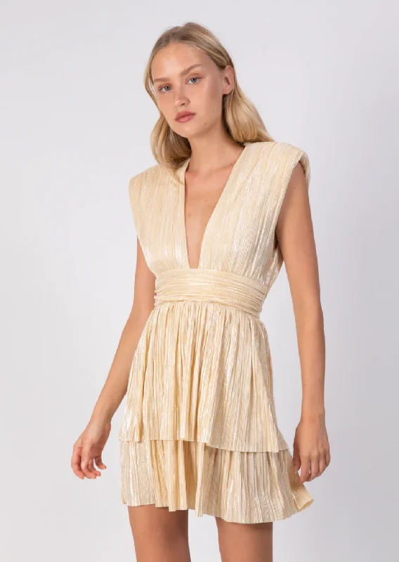 Aviana Mini Dress - Pale Yellow