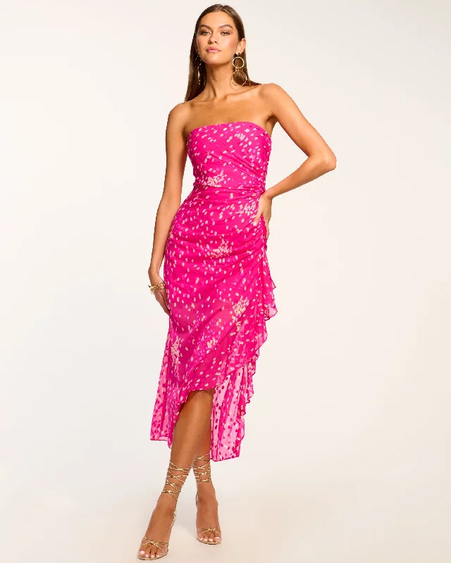 Leonard Strapless Midi Dress