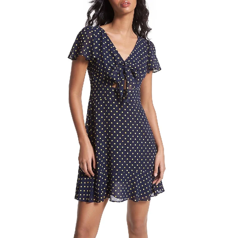 MICHAEL Michael Kors Womens Polka Dot Recycled  Mini Dress