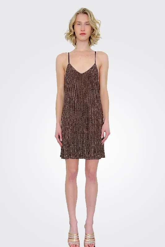 Sequin Mini Dress - Bronze