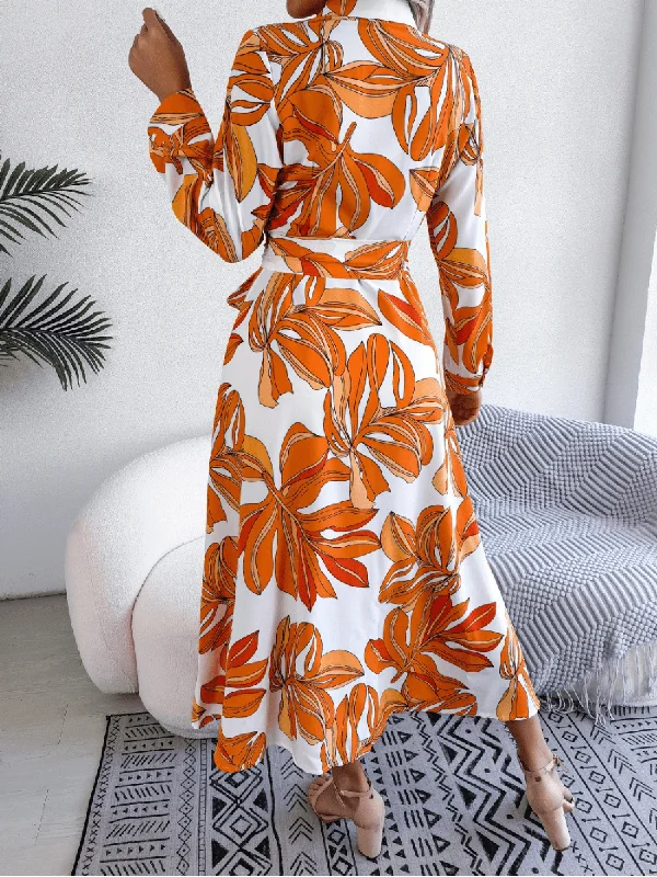 Trendy Floral Midi Dress