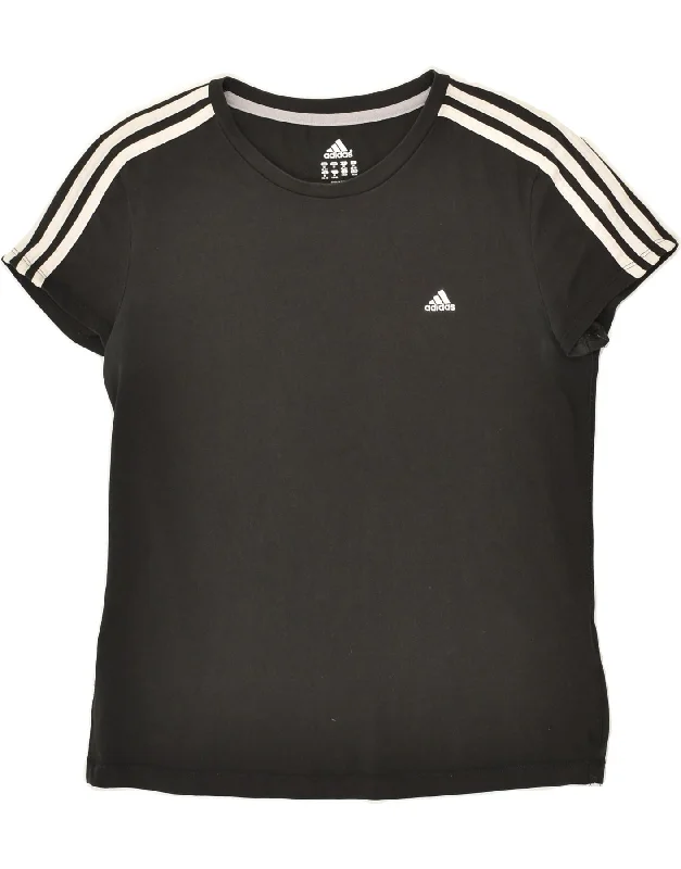ADIDAS Womens T-Shirt Top UK 12/14 Medium Black Cotton Wool Fabric Cashmere Fabric Tweed Fabric ADIDAS Womens T-Shirt Top UK 12/14 Medium Black Cotton Wool Fabric Cashmere Fabric Tweed Fabric