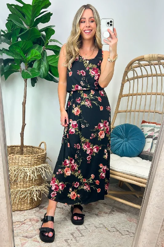 Albrade Floral Racerback Maxi Dress - FINAL SALE