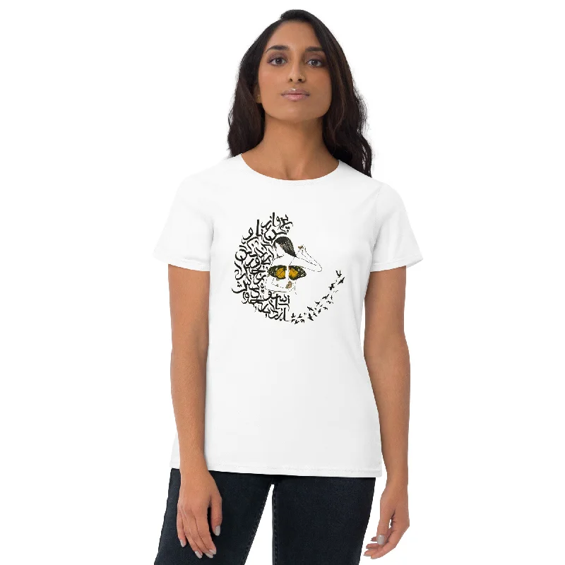 BAVAR Women's T-Shirt Sequined Glittery Shiny