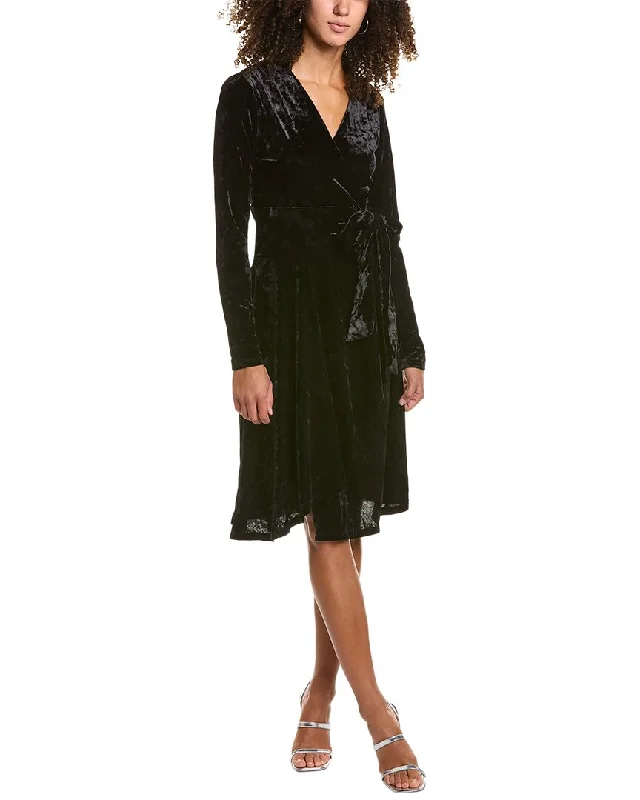 BCBGMAXAZRIA Velvet Wrap Dress