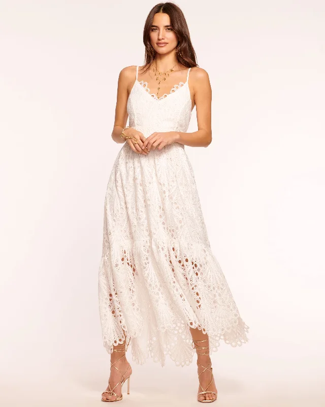 Belle Sleeveless Eyelet Maxi Dress