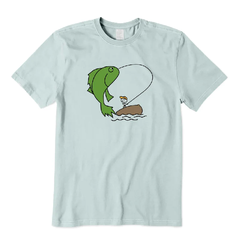 Catch A Big Fish T-Shirt Welt Pockets Slit Pockets Flap Pockets
